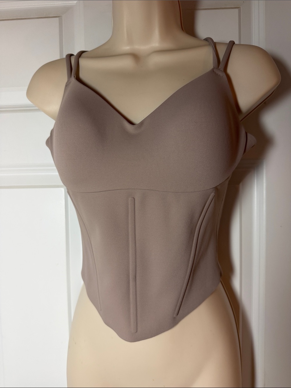 Victoria's Secret Taupe Sculpting Bustier Tank Top